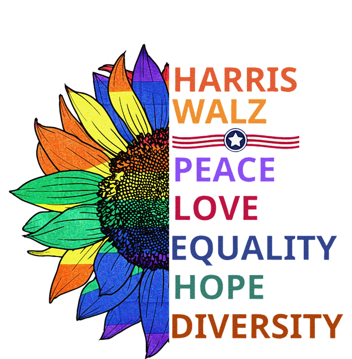 Kamala Harris Tim Walz 2024 Peace Lgbt Harris Walz Waltz Gift T-Shirt