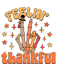 Feelin Thankful Turkey Skeleton Hand Thanksgiving T-Shirt