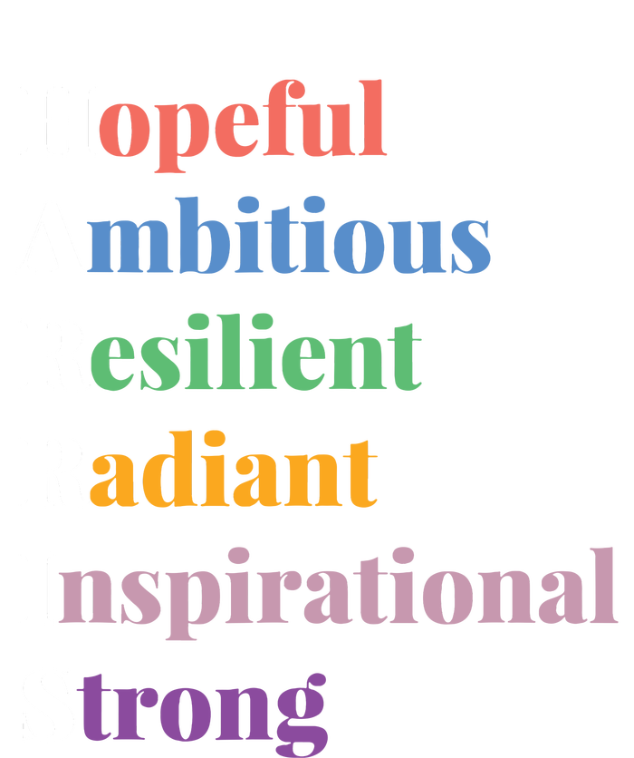 Hopeful Ambitious Resilient Radiant Inspirational Strong Toddler Hoodie