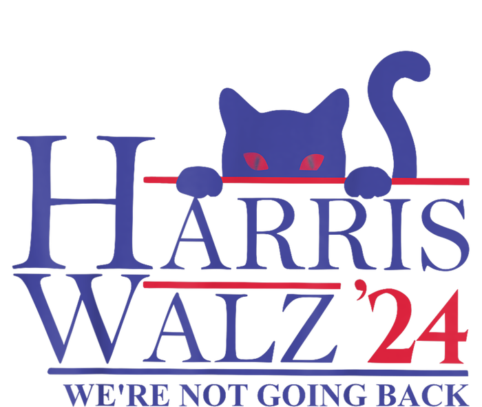 Harris Waltz 2024 Were Not Going Back Funny Cat Lady Valucap Bio-Washed Visor