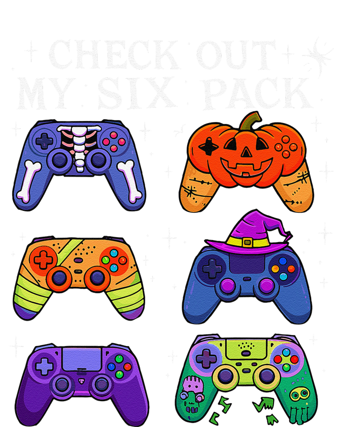 Check Out My 6 Six Pack Video Game Halloween Gamers T-Shirt