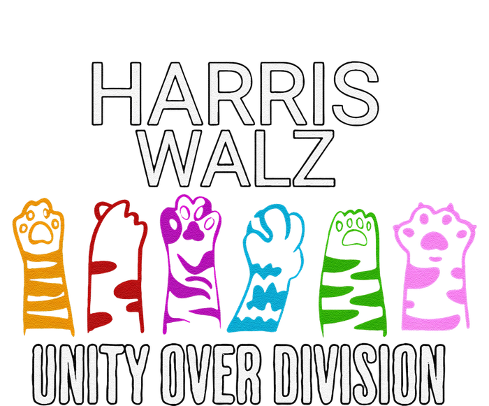 Childless Cat Lady Unity Over Division Harris 2024 Cat Hand T-Shirt