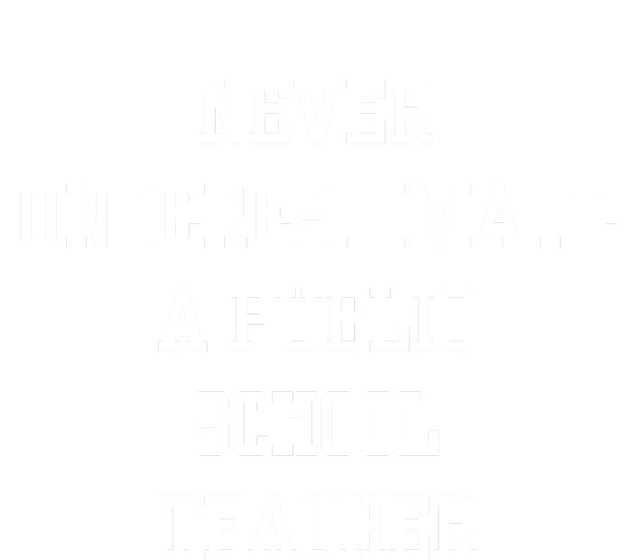 Never Underestimate A Public School Teacher Women's V-Neck T-Shirt