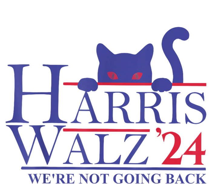 Harris Waltz 2024 WeRe Not Going Back Funny Cat Lady Sustainable Bucket Hat