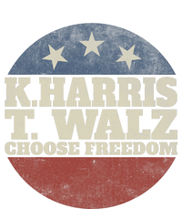 Harris Waltz 2024 Choose Freedom Election Retro Button T-Shirt