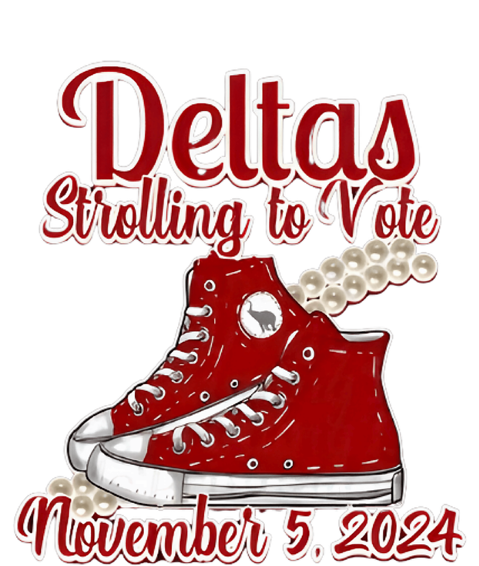 Deltas Strolling To Vote November 5 2024 Chucks And Pearls Flexfit Unipanel Trucker Cap