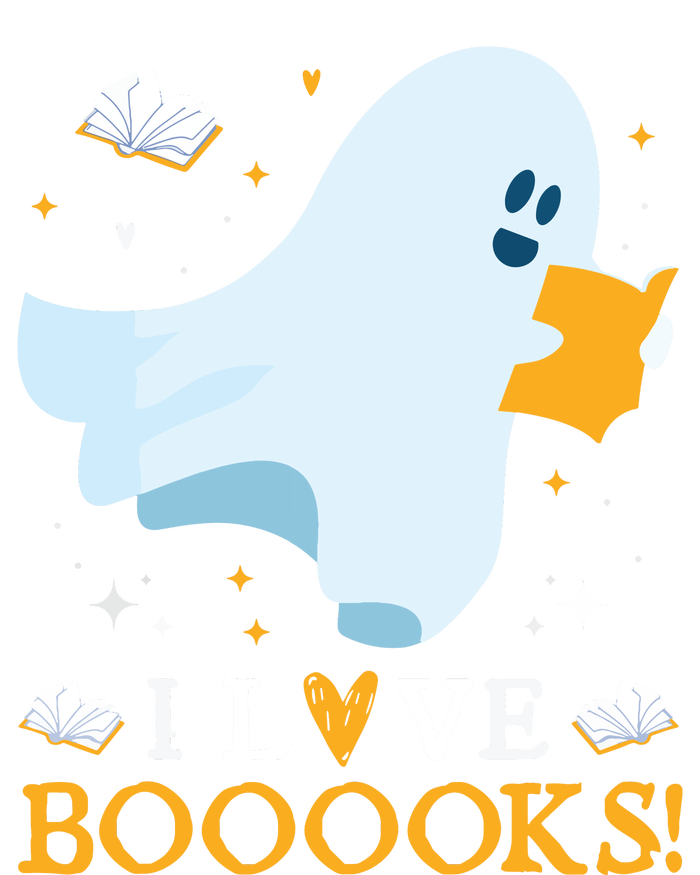 I Love Booooks Cute Ghost Reading Books Halloween Teacher Zip Tote Bag