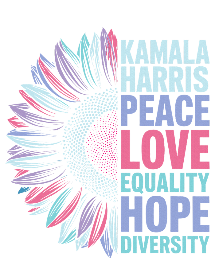 Kamala Harris Peace Love Equality Hope Diversity Performance Fleece Hoodie