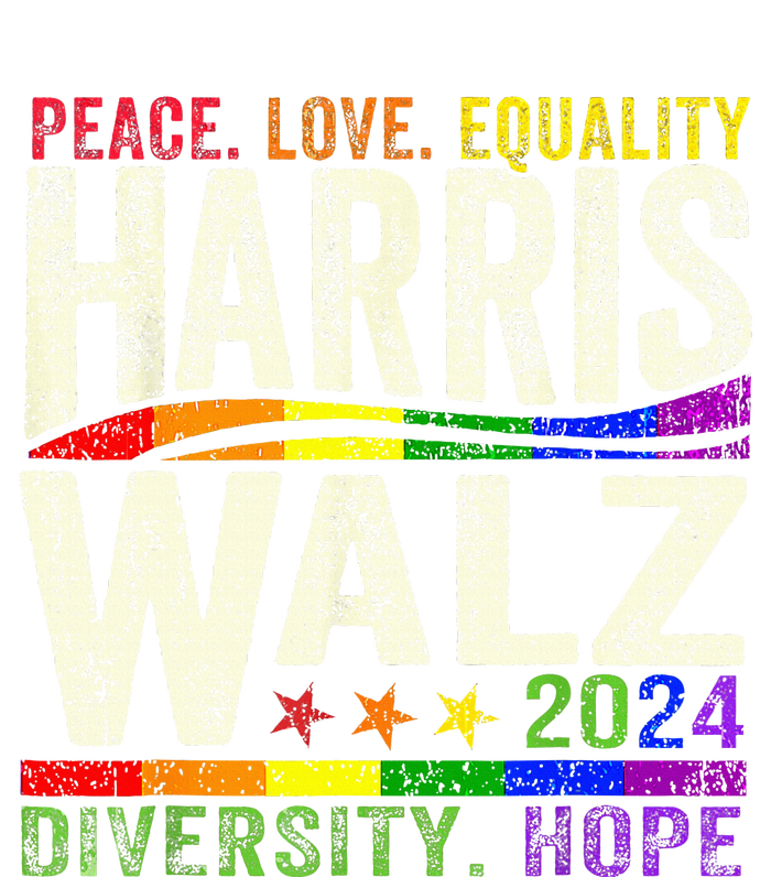 Kamala Harris Tim Walz 2024 Peace Lgbt Harris Walz Waltz T-Shirt