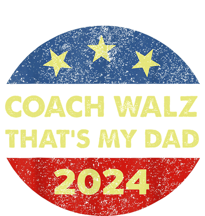 Coach Walz Waltz ThatS My Dad Harris Walz Waltz Election Pom Pom 12in Knit Beanie