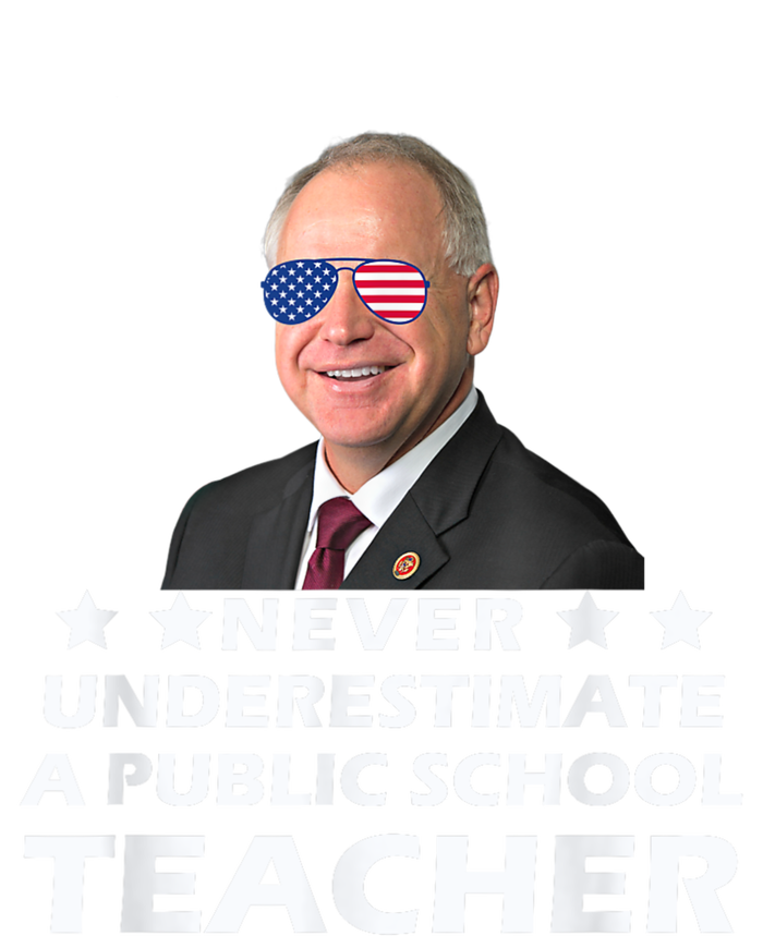 Never Underestimate A Public School Teacher Tim Walz 2024 Valucap Bio-Washed Visor