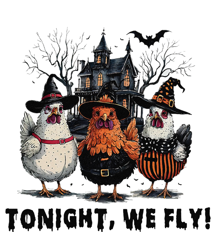 Tonight We Fly Funny Chicken Halloween Spooky Season T-Shirt