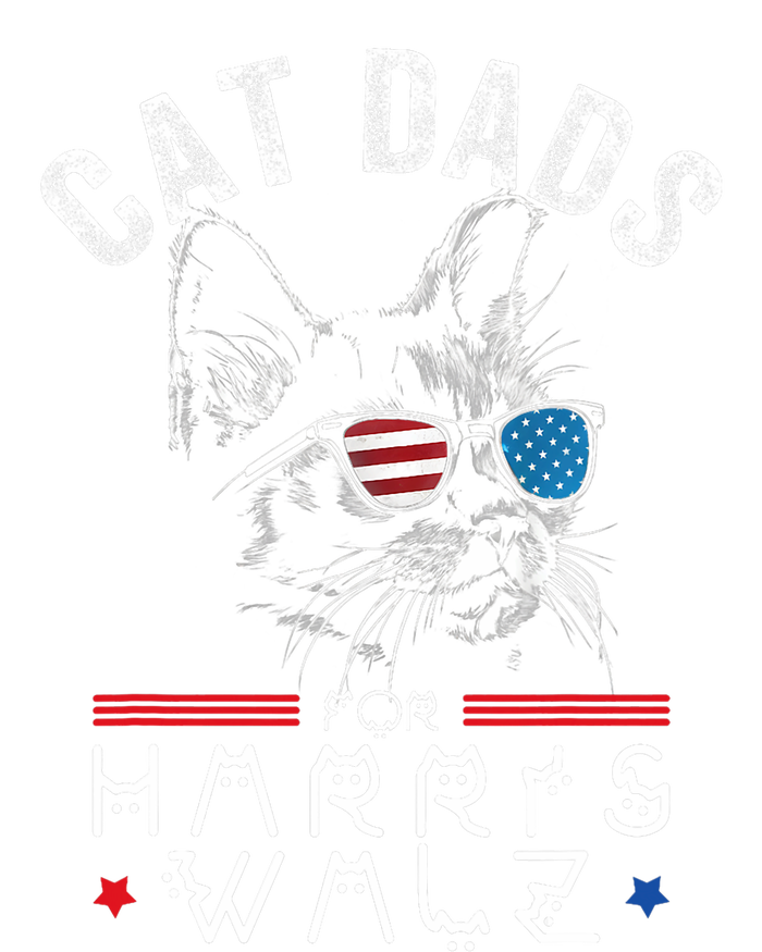 Funny Cat Dads For Harris Waltz 2024 Usa Flag Tie-Dye T-Shirt