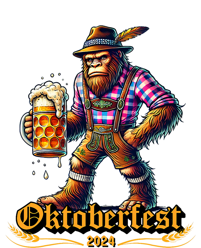 German Bigfoot Sasquatch Lederhose Funny Oktoberfest 2024 Softstyle Adult Sport Polo