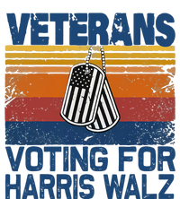 Retro Vintage Veterans Voting For Harris Walz Waltz 2024 Premium T-Shirt