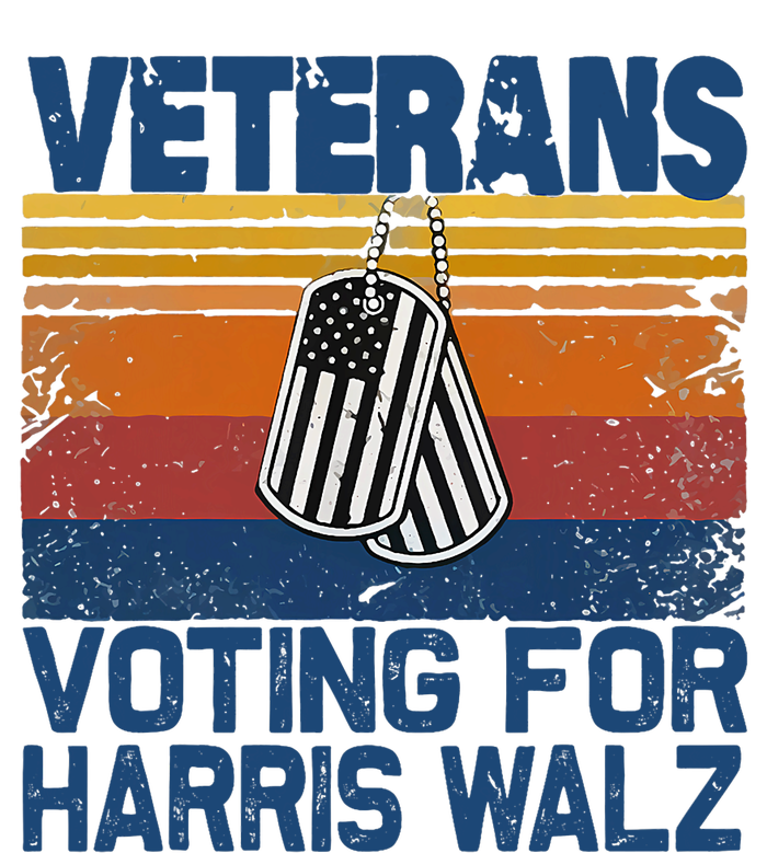 Retro Vintage Veterans Voting For Harris Walz Waltz 2024 Premium T-Shirt