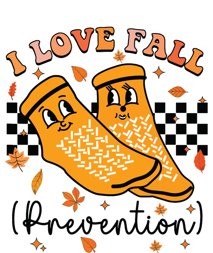 Groovy Retro I Love Fall Prevention Fall Physical Therapy T-Shirt