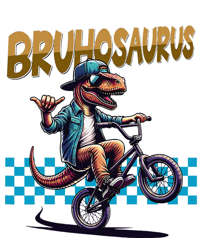 Bruhosaurus Trex Dinosaur Riding Bmx Bike Bruh Womens CVC Long Sleeve Shirt