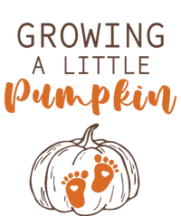 Growing A Little Pumpkin Pregnancy Reveal Thanksgiving Funny Women's Pullover Hoodie