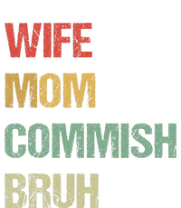 Wife Mom Commish Bruh Funny Fantasy Football Commissioner High Crown Mesh Back Trucker Hat