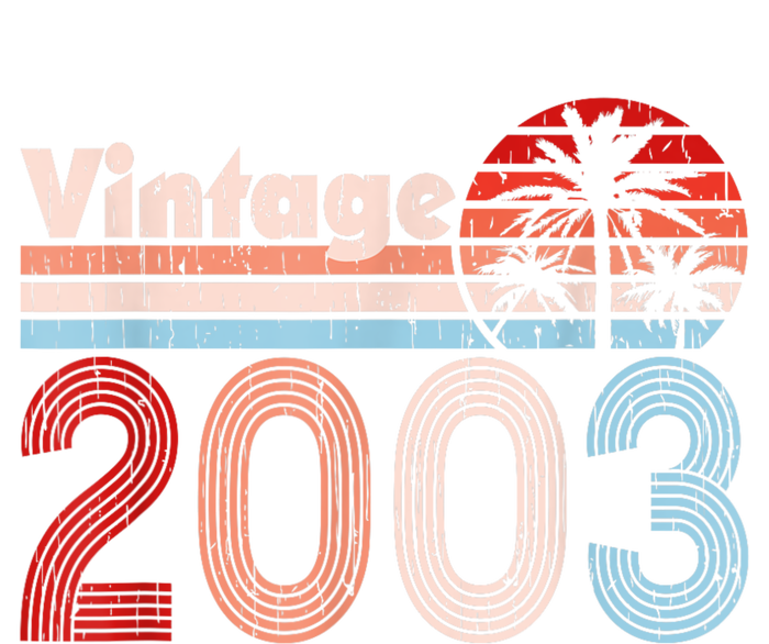 2003 Vintage 21st Birthday 21 Years Old Retro Graphic Women's Knotted Racerback Tank