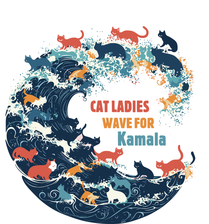 Blue Wave Cat For Kamala T-Shirt