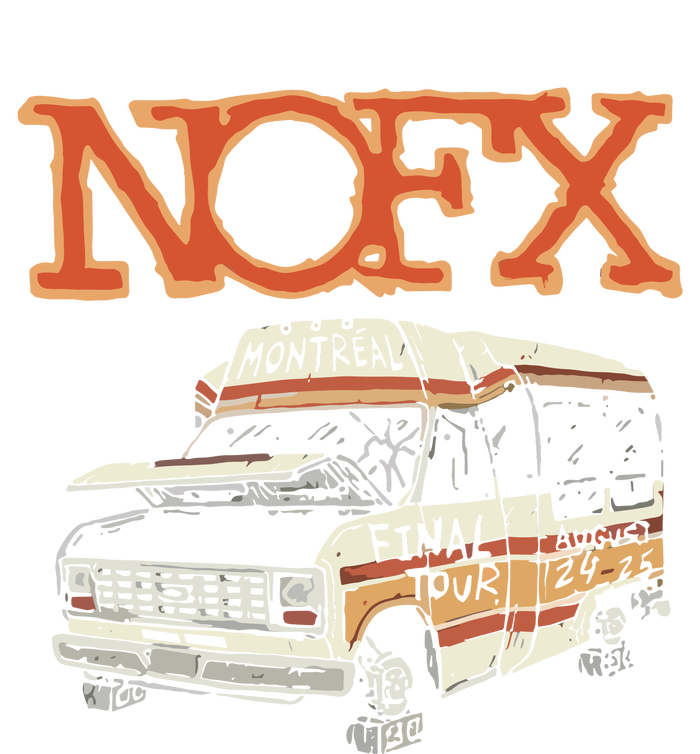 Nofx August 2425 2024 Parc Olympique In Montreal Qc Women's Knotted Racerback Tank