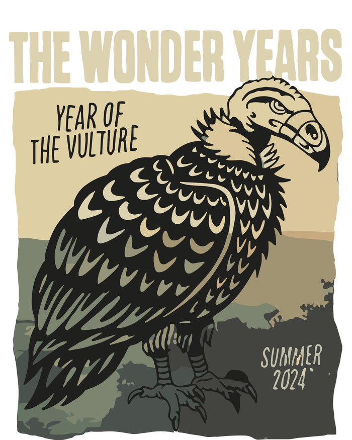 The Wonder Years Year Of The Vulture Summer 2024 High Crown Mesh Back Trucker Hat