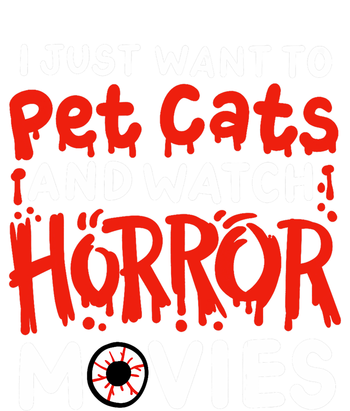 Horror Movie I Just Want To Pet Cats And Watch Horror Kids Long Sleeve Shirt