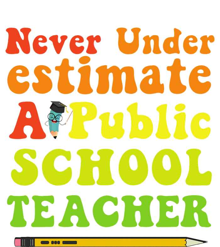 Never Underestimate A Public School Teacher Long Sleeve T-Shirt