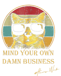 Vintage Cat Mind Your Own Damn Business Cat Lady T-Shirt