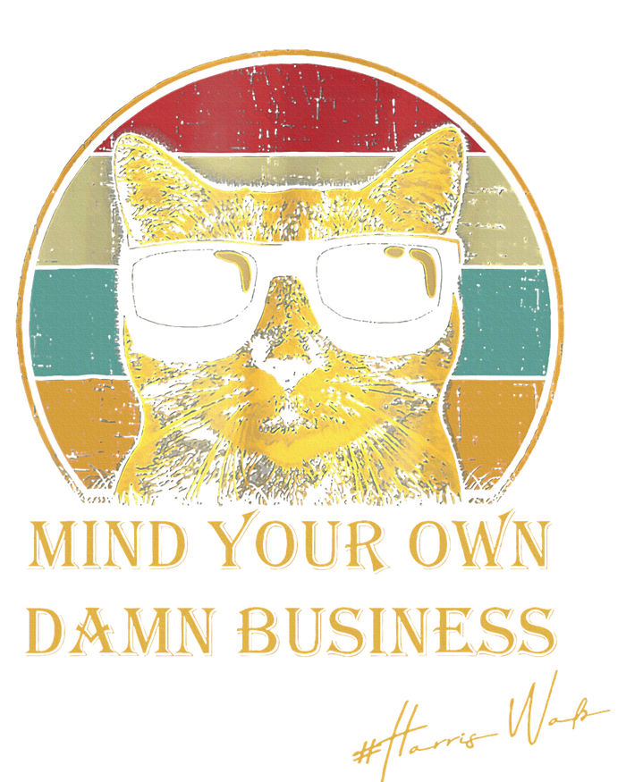 Vintage Cat Mind Your Own Damn Business Cat Lady T-Shirt