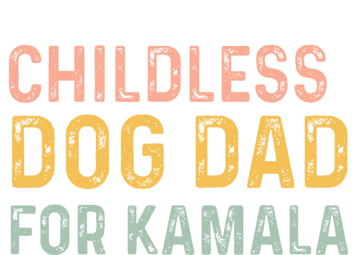 Childless Dog Dad For Kamala Harris 2024 Striped Beanie with Solid Band