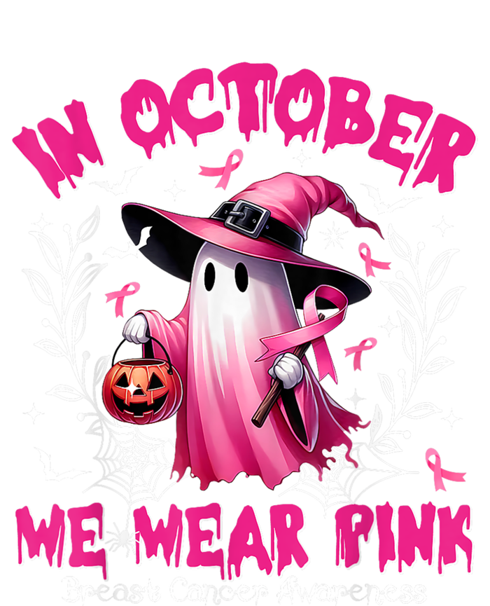 In October We Wear Ghost Witch Breast Cancer Awareness Women's T-Shirt