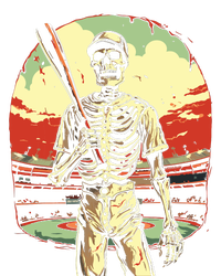 Spooky Creepy Baseball Skeleton Halloween Boy T-Shirt