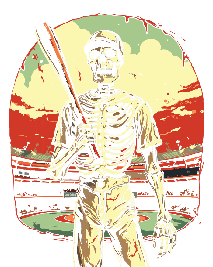 Spooky Creepy Baseball Skeleton Halloween Boy T-Shirt