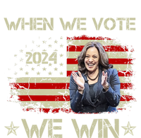 When We Vote We Win Kamala Harris For President 2024 Us Flag T-Shirt