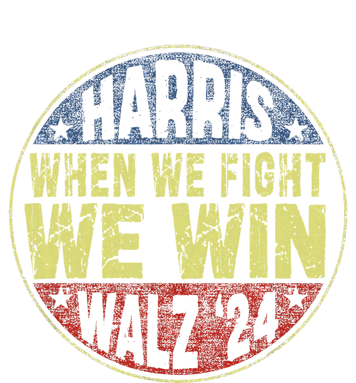 Harris Waltz 2024 When We Fight We Win American Election Dry Zone Grid Polo