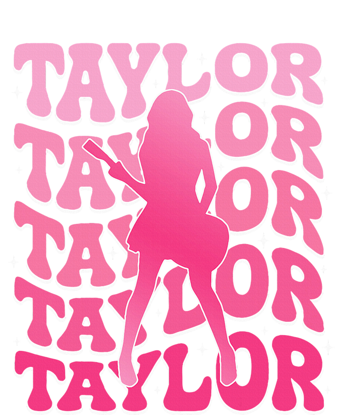 Girl Retro Taylor First Name Personalized Groovy 80S Women's Perfect Tri Tunic Long Sleeve Shirt