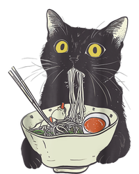 Funny Cat Eating Ramen Vintage Japanese Noodles T-Shirt