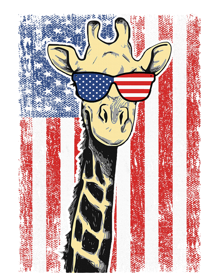 Usa Flag Patriotic Giraffe Sunglasses Funny Animal Lover Cooling Performance Crew T-Shirt