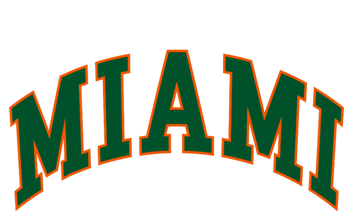 Miami Football Font Short Acrylic Beanie