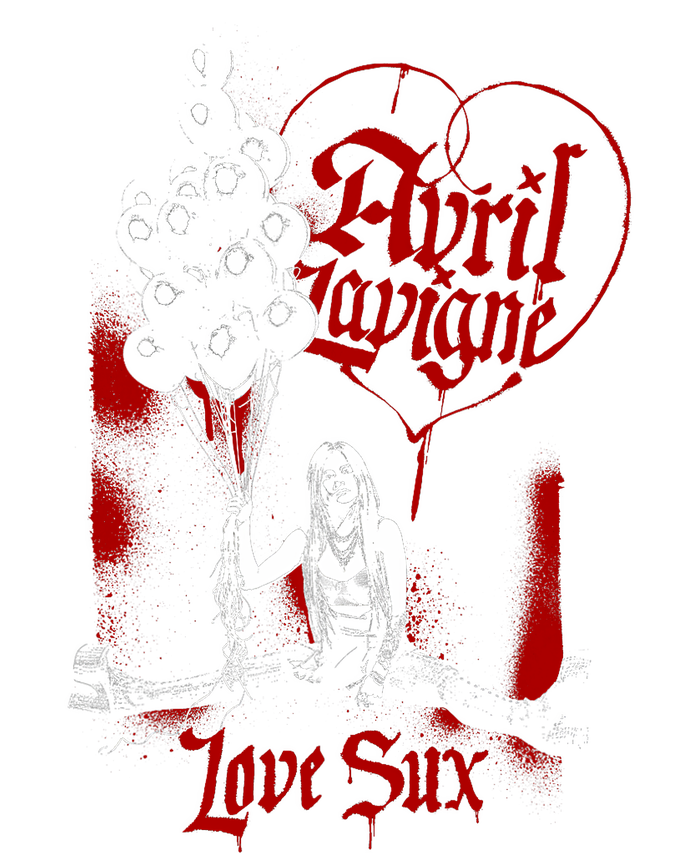 Avril Lavigne Love Sux Balloons Mesh Reversible Basketball Jersey Tank