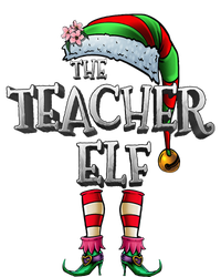 The Teacher Elf Matching Family Funny Christmas Elf T-Shirt