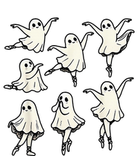 Ballet Ghost Ballet Dancer Spooky Dance Teacher Halloween Women's Long Sleeve Flannel Pajama Set 