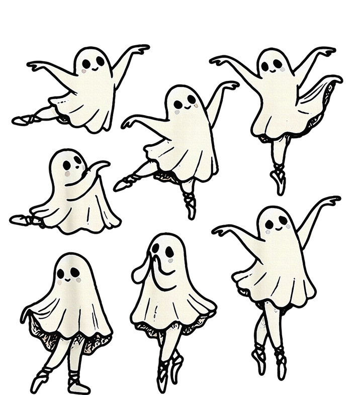 Ballet Ghost Ballet Dancer Spooky Dance Teacher Halloween Women's Long Sleeve Flannel Pajama Set 