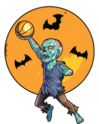 Basketball Zombie Halloween Boy Basketball Halloween Garment-Dyed Fleece Hoodie