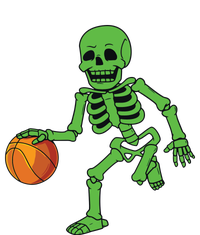 Halloween Skeleton Dribbling Basketball Boy Girl Cooling Performance Crew T-Shirt