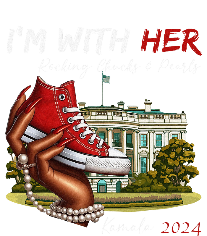 IM With Her Chucks & Pearls Kamala 2024 Gift T-Shirt