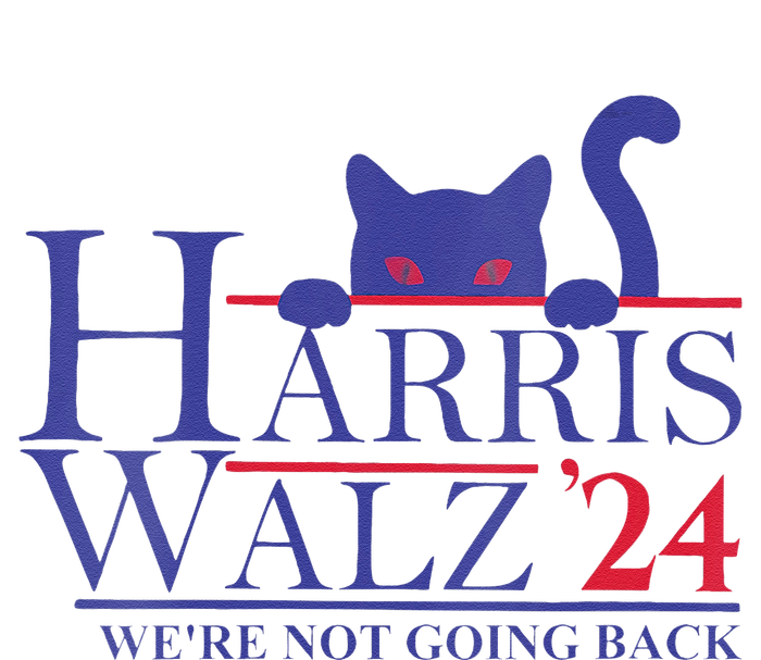 Women Harris Waltz 2024 Were Not Going Back Funny Cat Lady Gift Women's Racerback Cropped Tank